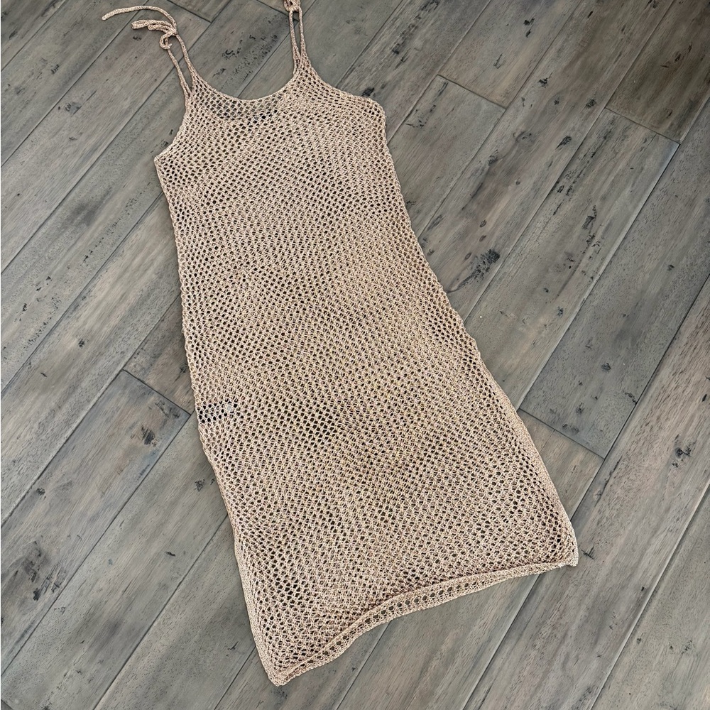 Zara Metallic Knit Dress gold - Picture 4 of 9